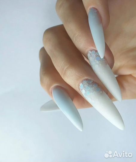 Наращивание ногтей на гелевые типсы