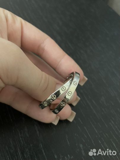 Серьги кольца Cartier