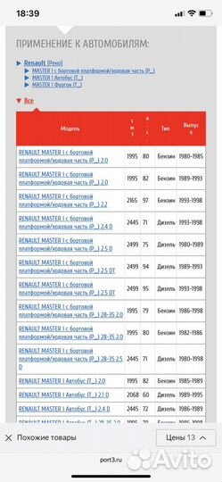 Шаровая опора на Renault master 1