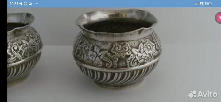 Солонка Серебро 925 Англия Лондон Вес 111,1 гр