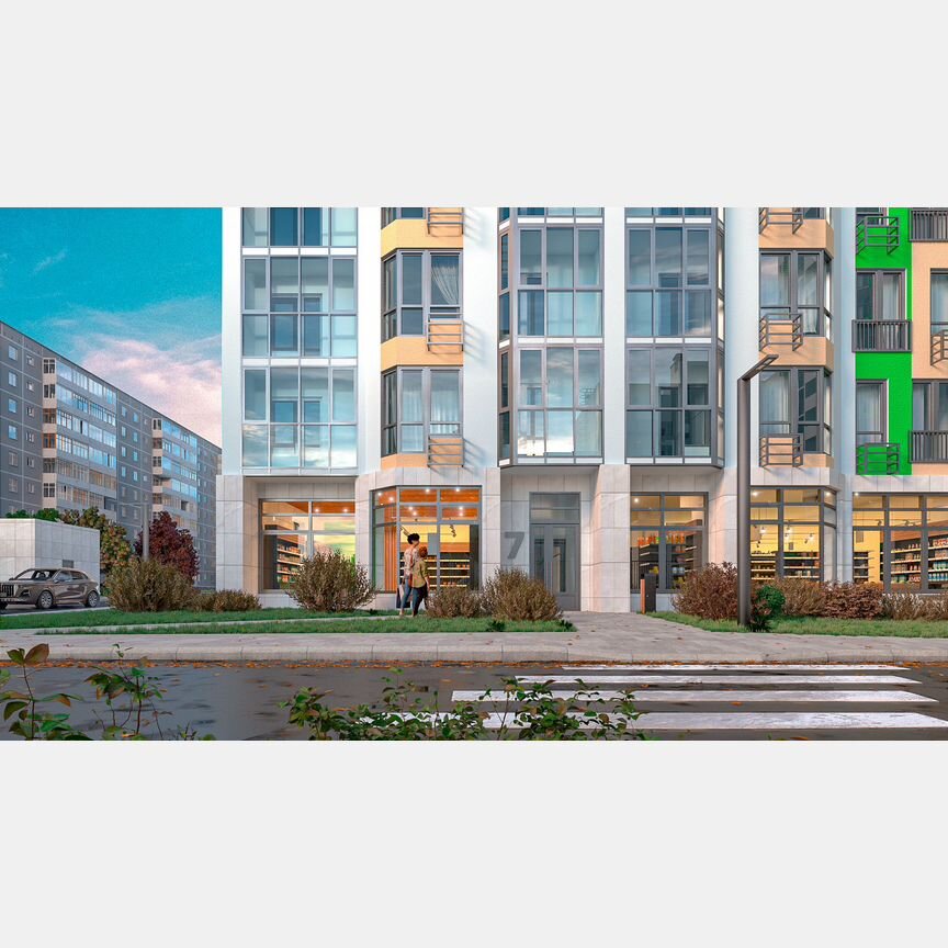 2-к. квартира, 43,6 м², 5/17 эт.