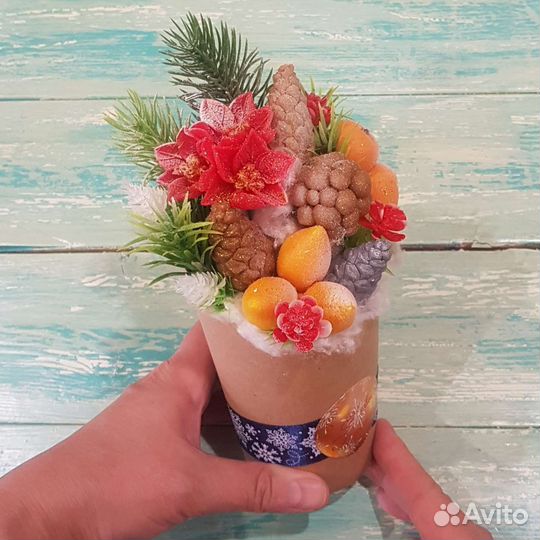 Букет Новогодний,сувенир из мыла