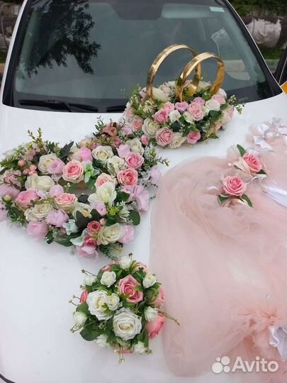 Украшение на машину на свадьбу