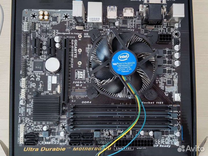 Процессор intel core i5 7400 + gigabyte b150