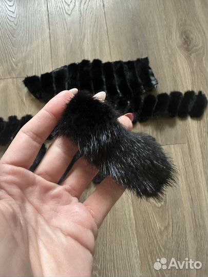 Кусочки меха норки