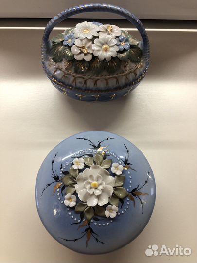 Фарфор, вазочки, шкатулки