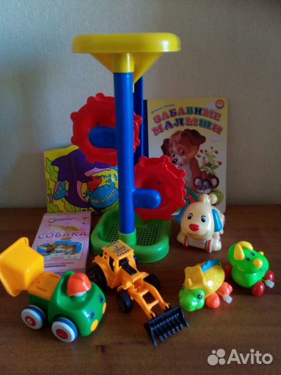 Игрушки для купания, заводные, машинки и карточки