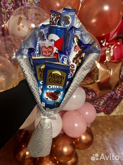 Сладкие букеты из конфет