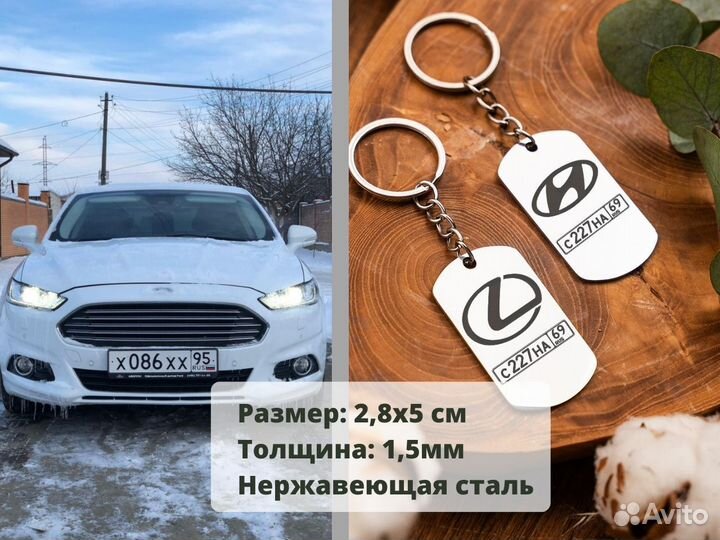 Брелок «Автономер» на ключи с гос номер.Гравировка