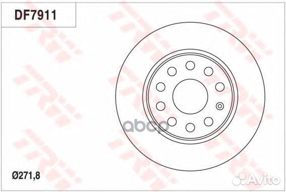 Диск тормозной зад DF7911 TRW