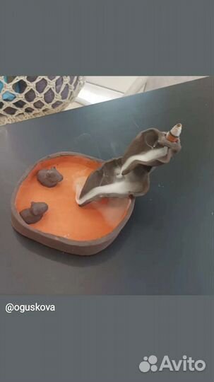 Керамический фонтан для дыма