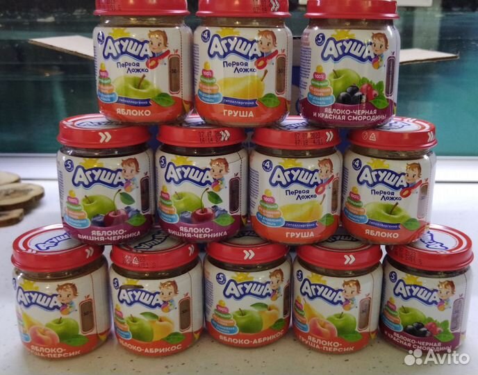 Детское питание пюре фруктовое Агуша