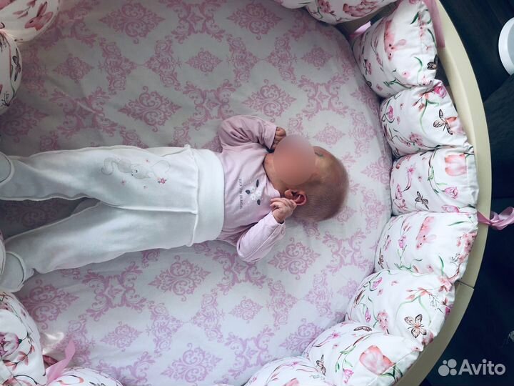 Бортики в круглую кроватку