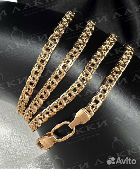 Золотая цепь Бисмарк 585 проба 8.21 гр / 55