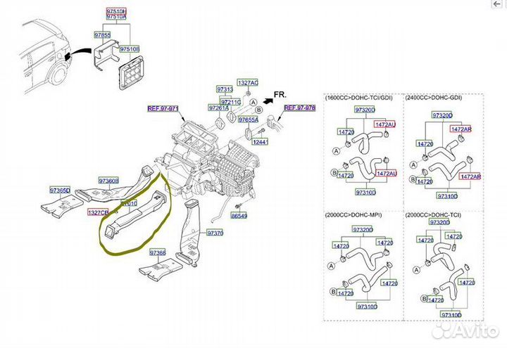 Воздуховод Kia Sportage QL G4nalh714830 2021