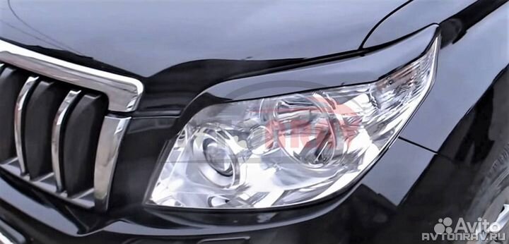 Реснички TRD на фары Toyota LC Prado 150 (Дорест.)