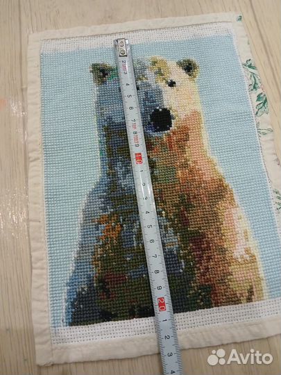 Вышивка крестиком Снежный медведь