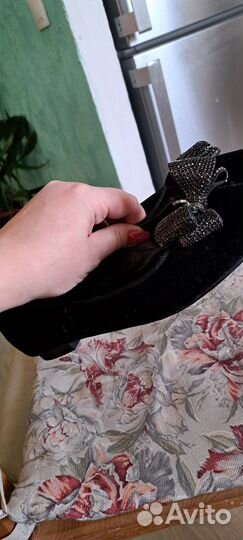 Балетки бархатные