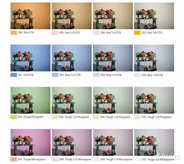 Набор светофильтров коррекции цветовой температуры