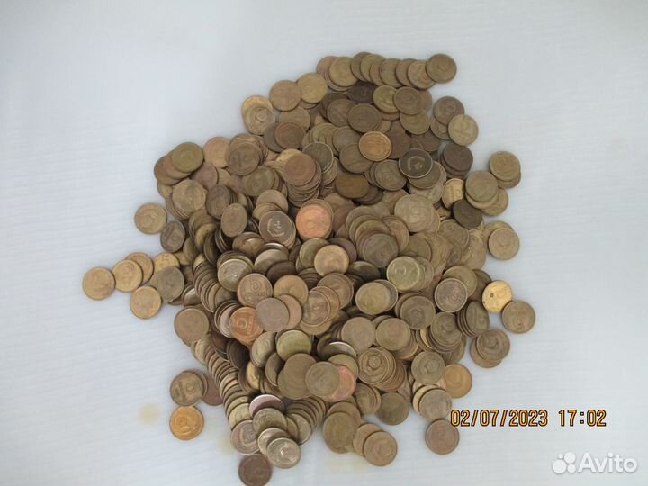 Коробка пятикопеечных монет (5 копеек) 1961-1991гг