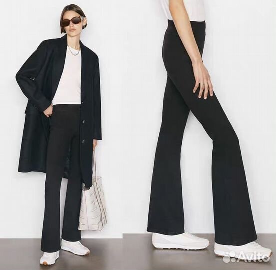 Джинсы клеш черные frame denim