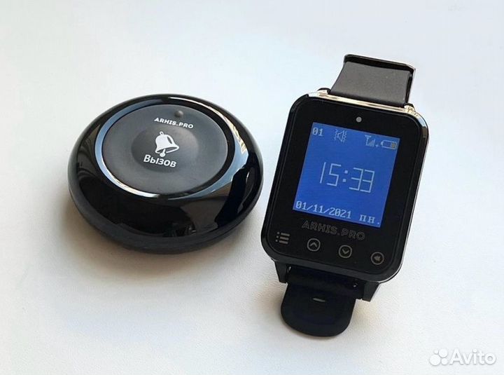 Кнопка вызова персонала и часы официанта Элит