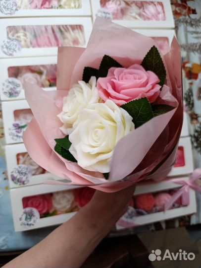 Букет роз из мыла ручной работы