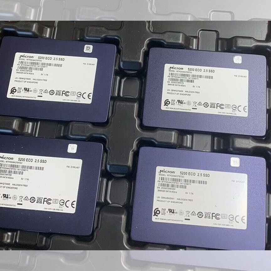 [1.3DPWD] Ssd Micron 5200 Eco 3.84тб Sata Tlc 1.3dpwd