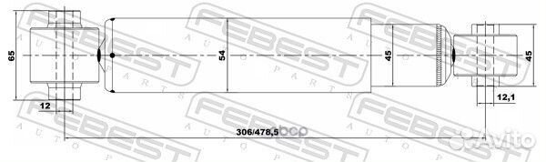 Амортизатор febest 02650920R