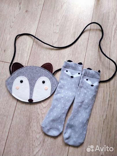 Детская фетровая сумочка и гольфы/носки