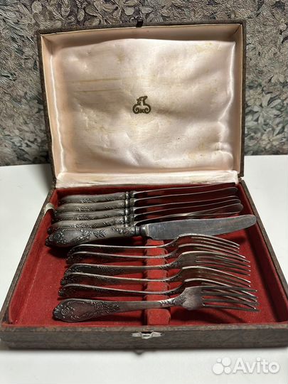 Набор столовых приборов мельхиор СССР зиш классик