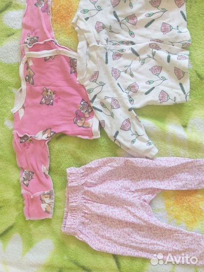 Вещи пакетом для девочки от 0 до 7 месяцев
