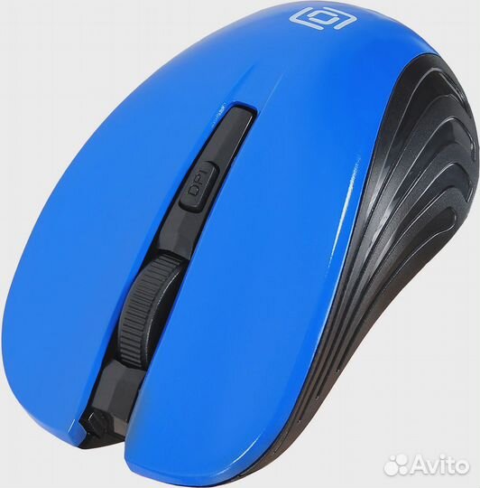 Мышь Оклик 545MW черный/синий оптическая 1600dpi беспров. USB для ноутбука 4but (368630)