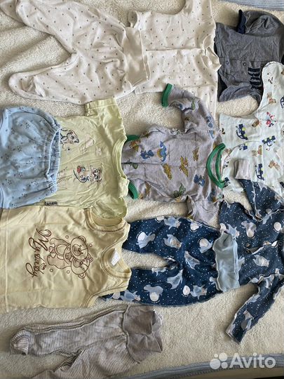 Детские вещи на мальчика от 0 до 6 месяцев
