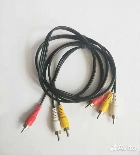 Кабель, вилка 3xrca - вилка 3xrca (Б/У)