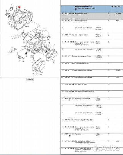 З/Ч на 6 ст МКПП NBW, LHY, LHX, NBY,JPG, KRG,MYF