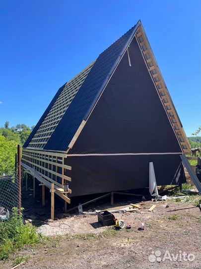 Каркас дома A-Frame 6х8 с аттиковой стеной