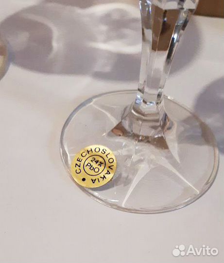 Набор бокалов. Богемское стекло. Новые