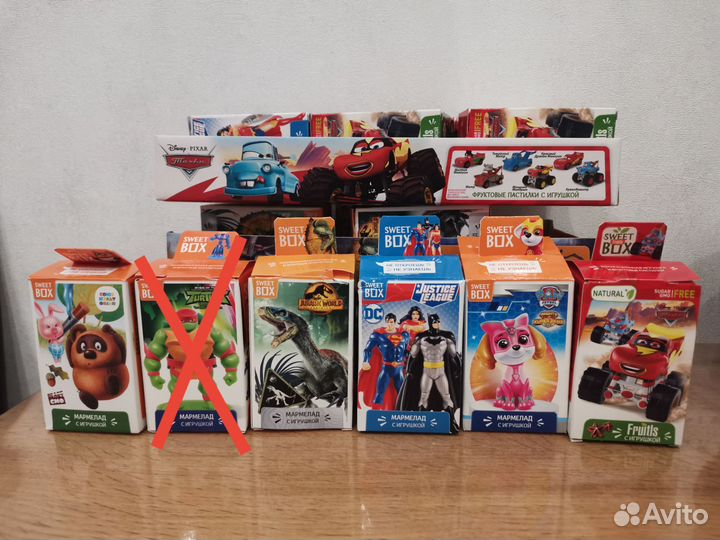 Sweet box Тачки, Парк юр периода, Щенячий патруль