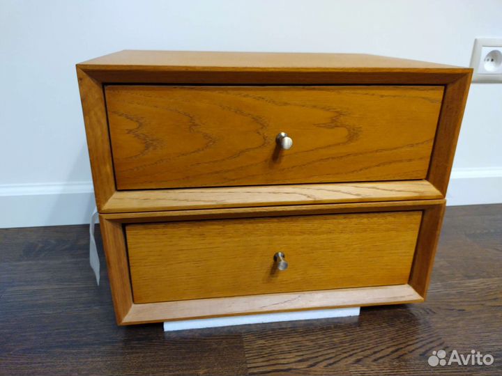 Подвесная прикроватная тумба из дуба mid century