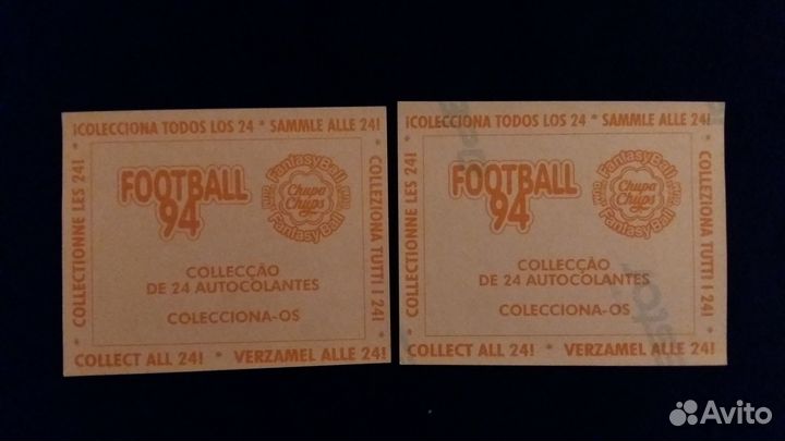 Наклейки Chupa Chups Football 1994