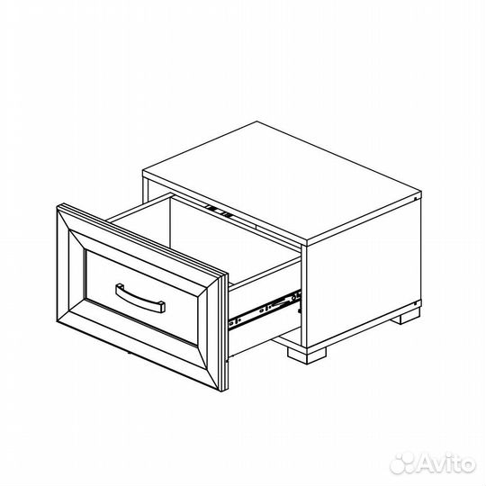 Тумба Мальта прикроватная B136-KOM1S лиственница с