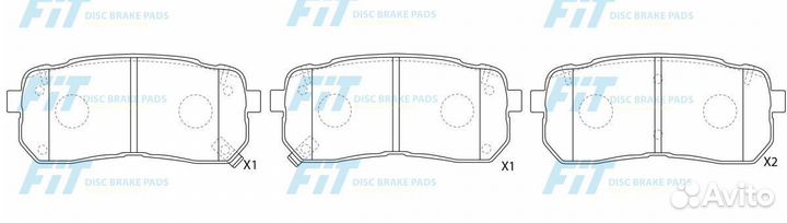 Тормозные колодки задние hyundai Starex H1