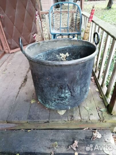 Бак медный старинный