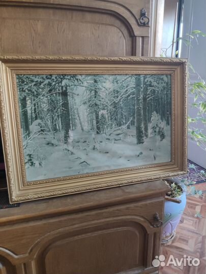 Картина на ткани. Шишкин 