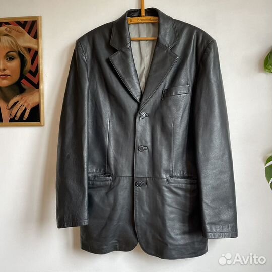 Кожаный пиджак Италия натуральная кожа мужской