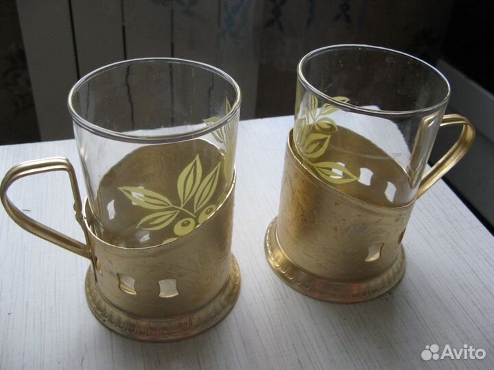 Стакан с подстаканником СССР