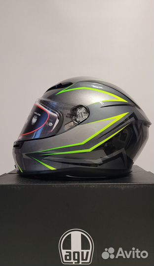 Шлем AGV K6 multi - flash grey/black/lime