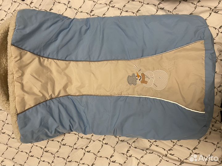 Зимний конверт в коляску на овчине и вещи