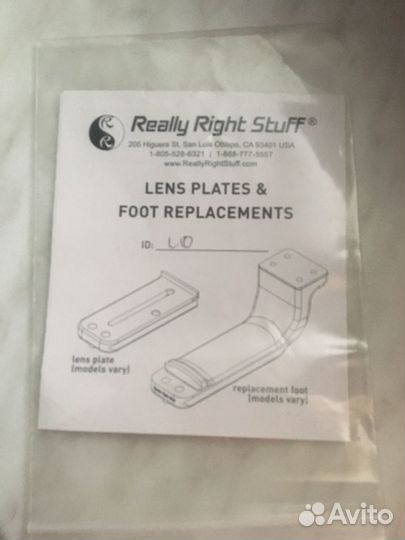 Really Right Stuff L10 D